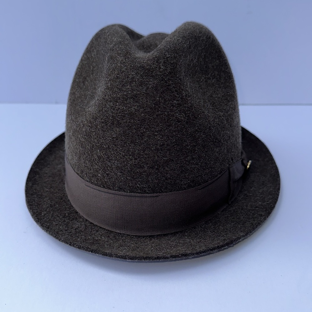 BORSALINO Grand Prix Paris 1900 Italian Vintage Fur Felt Mens Fedora Hat - Picture 6 of 13